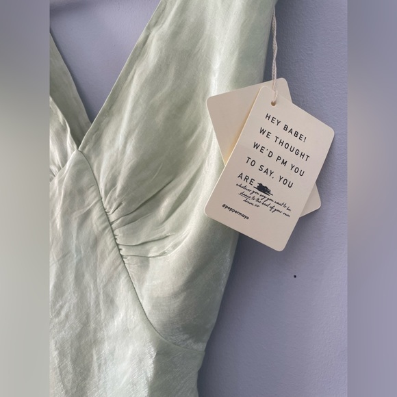 Peppermayo - Audrey Vintage Slip Dress in Sage Green - Picture 6 of 16